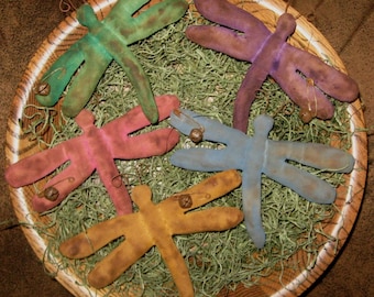 Primitive Pattern EPATTERN Folk Art Primitive Dragonfly Tucks Ornies Bowl Fillers