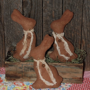 Primitive Digital Pattern EPATTERN Folk Art Primitive Chocolate Bunny Tucks Bowl Fillers Ornies