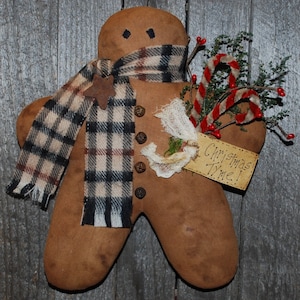 Primitive Digital Pattern EPATTERN Folk Art Primitive Gingerbread Man Wall Hanging Door Greeter