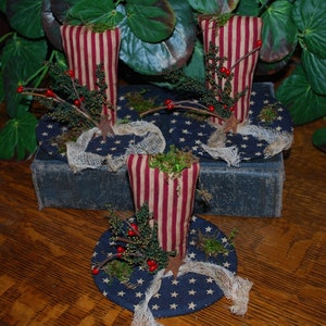 Primitive Digital Pattern EPATTERN Folk Art Primitive Uncle Sam Hat Tucks Bowl Fillers