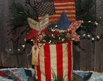 Primitive Digital Pattern EPATTERN Folk Art Primitive Uncle Sam Hat Table Sitter