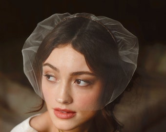 Sheer Bliss 9" Tulle Cage Veil No. 2414