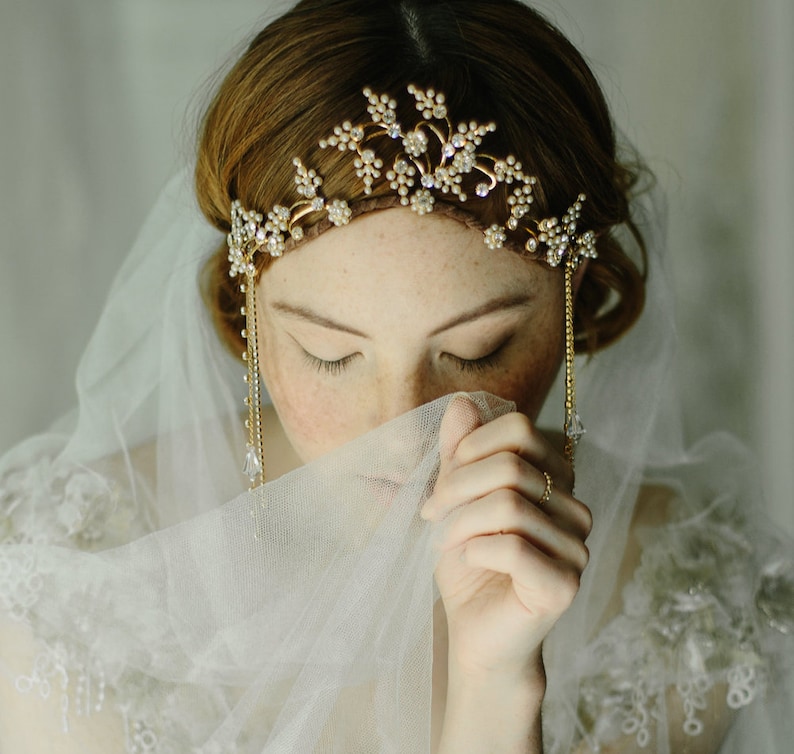 1920s bridal headpiece