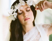 Bridal butterfly flower crown. wedding hair accessory - Gossamer no. 1907