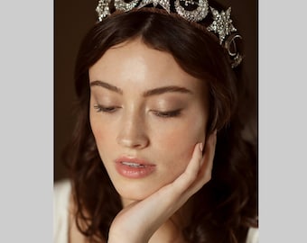 Selene Moon & Star Copricapo da sposa celeste n. 2433