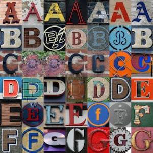 PRiNTABLE Alphabet Photography- 240 letters for instant download- PDF- JPG- DIY Letters- Square files- 240 large format files