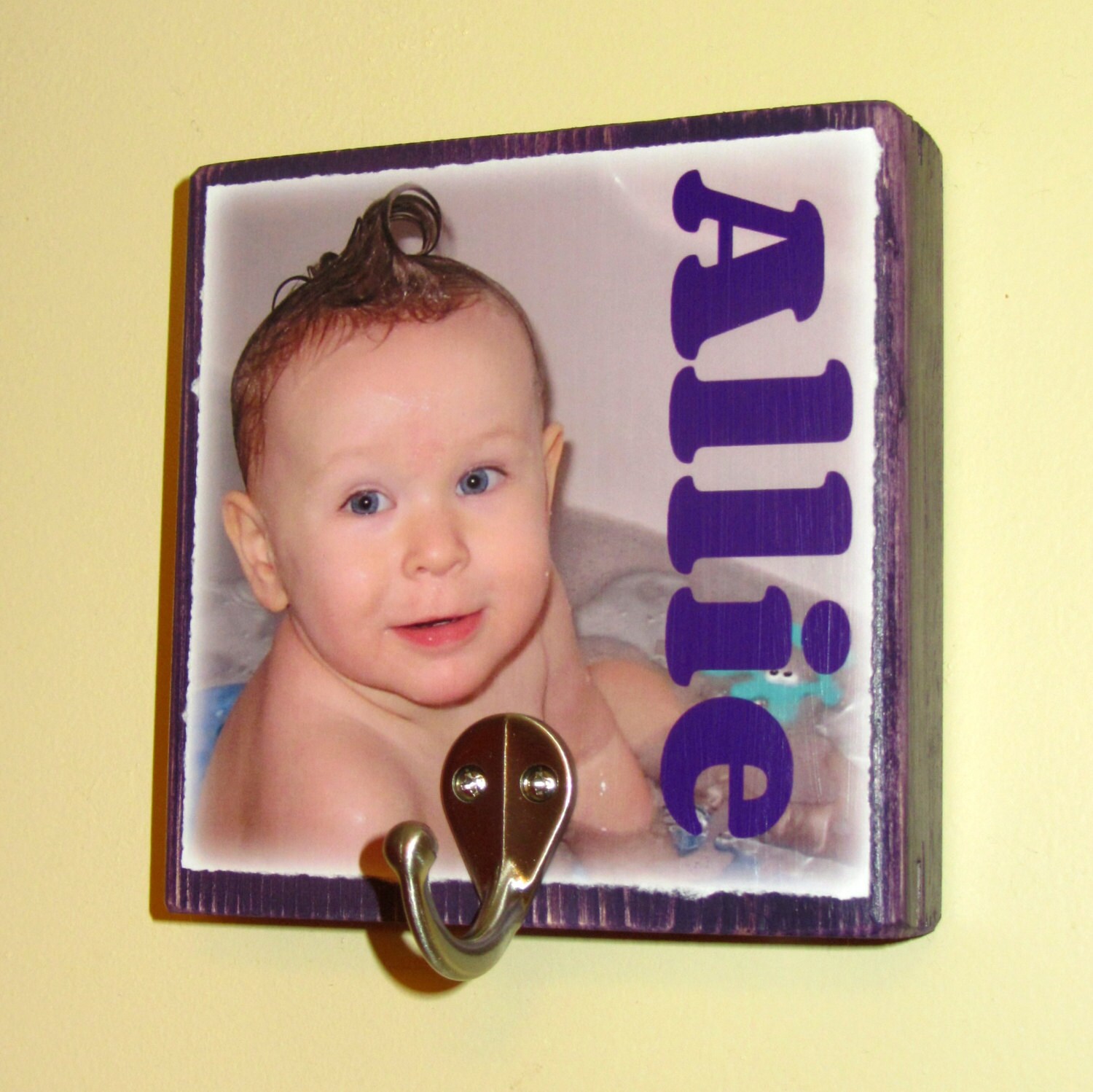 PERSONALIZED Towel HOOKS with kids' names Larger Photo Etsy