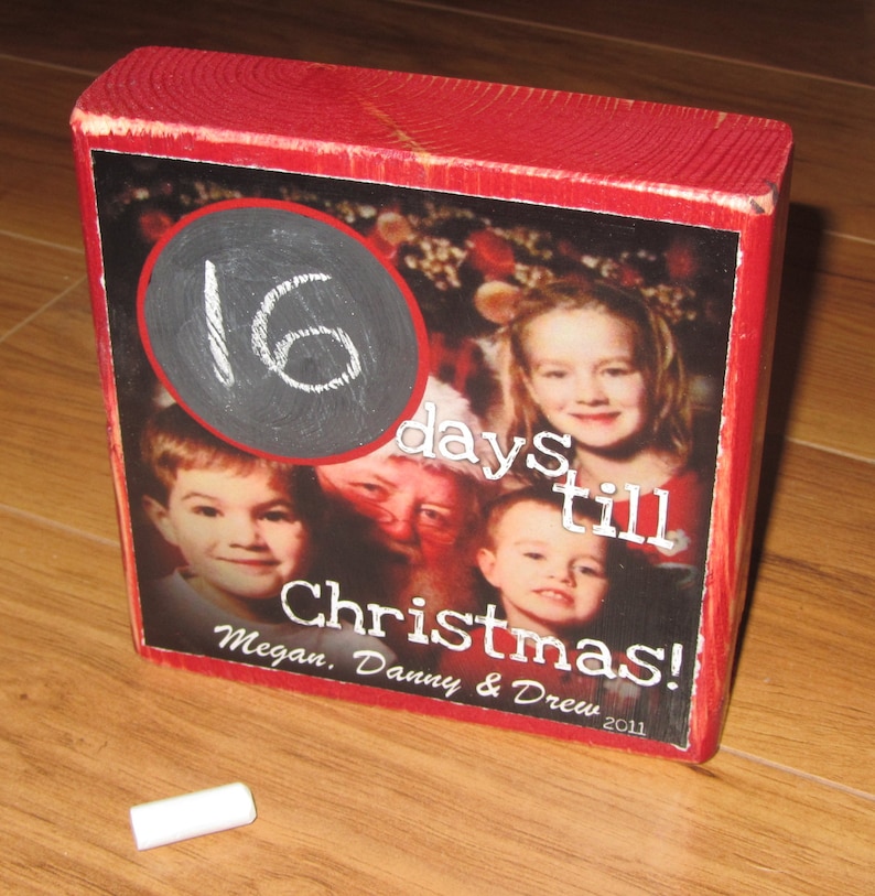 Custom BABY Countdown blocks large size Chalkboard Photo Etsy