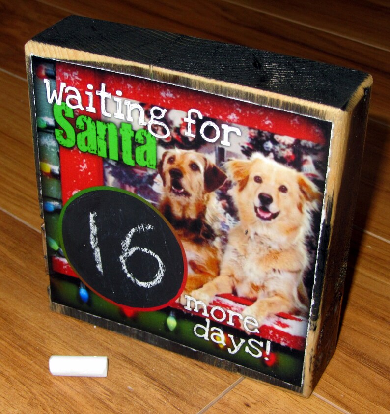 Custom PHOTO Countdown blocks large size Chalkboard Photo Etsy