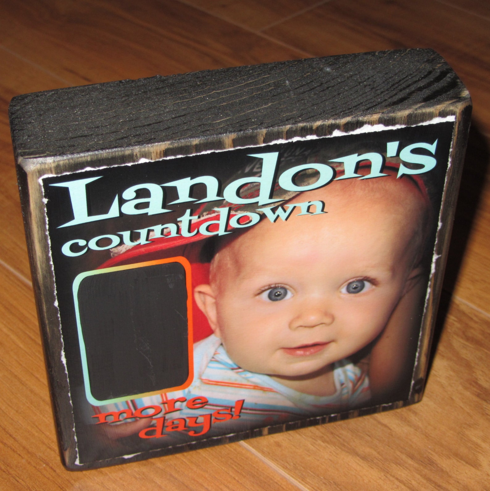 Custom PHOTO Countdown blocks large size Chalkboard Photo Etsy