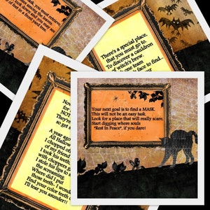 PRINTABLE Halloween Scavenger Hunt-  11 riddles and instructions