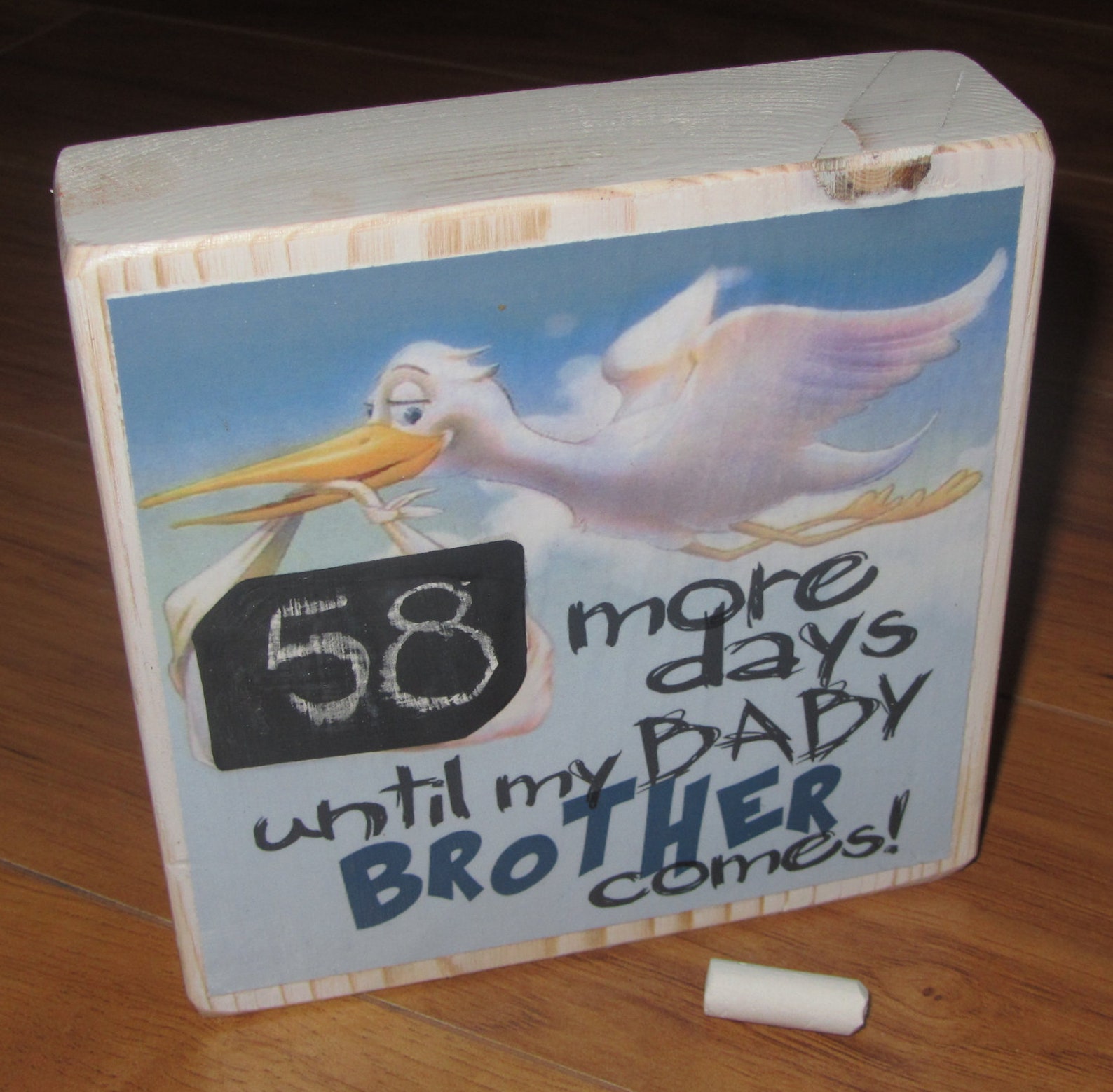 Custom BABY Countdown blocks large size Chalkboard Photo Etsy