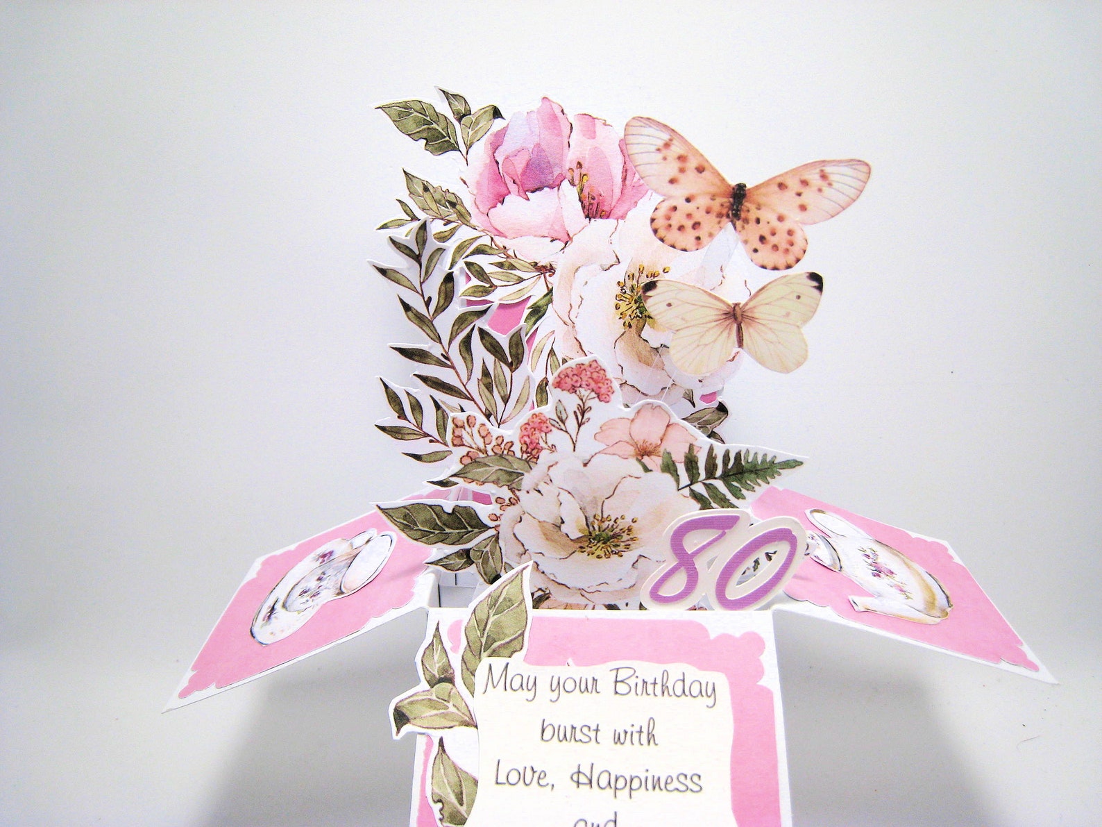 80th Birthday Pop Up Card | Etsy