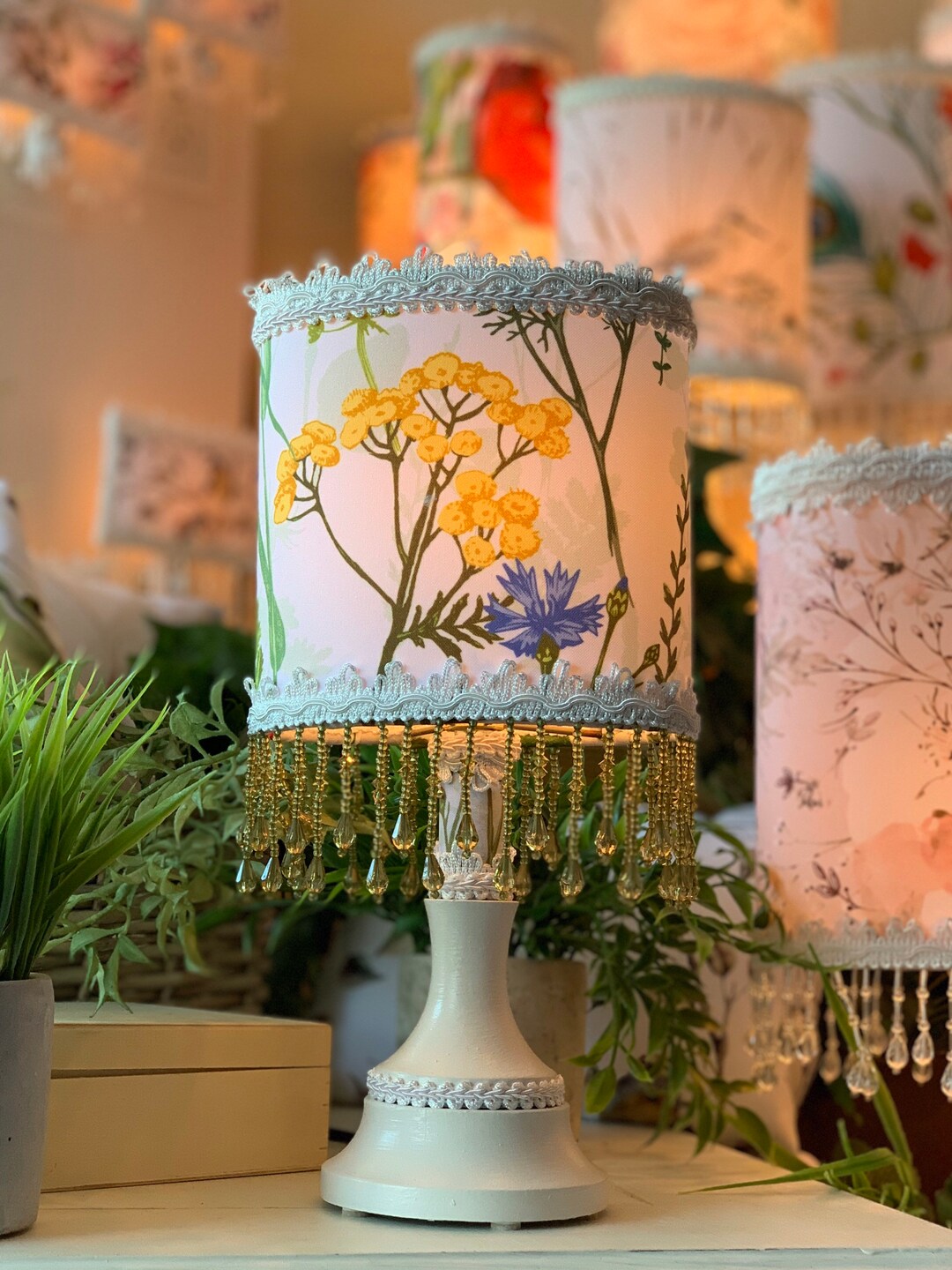 Garden Lamp Flower Lampe Flower Table Lampe Flower Night Light Etsy