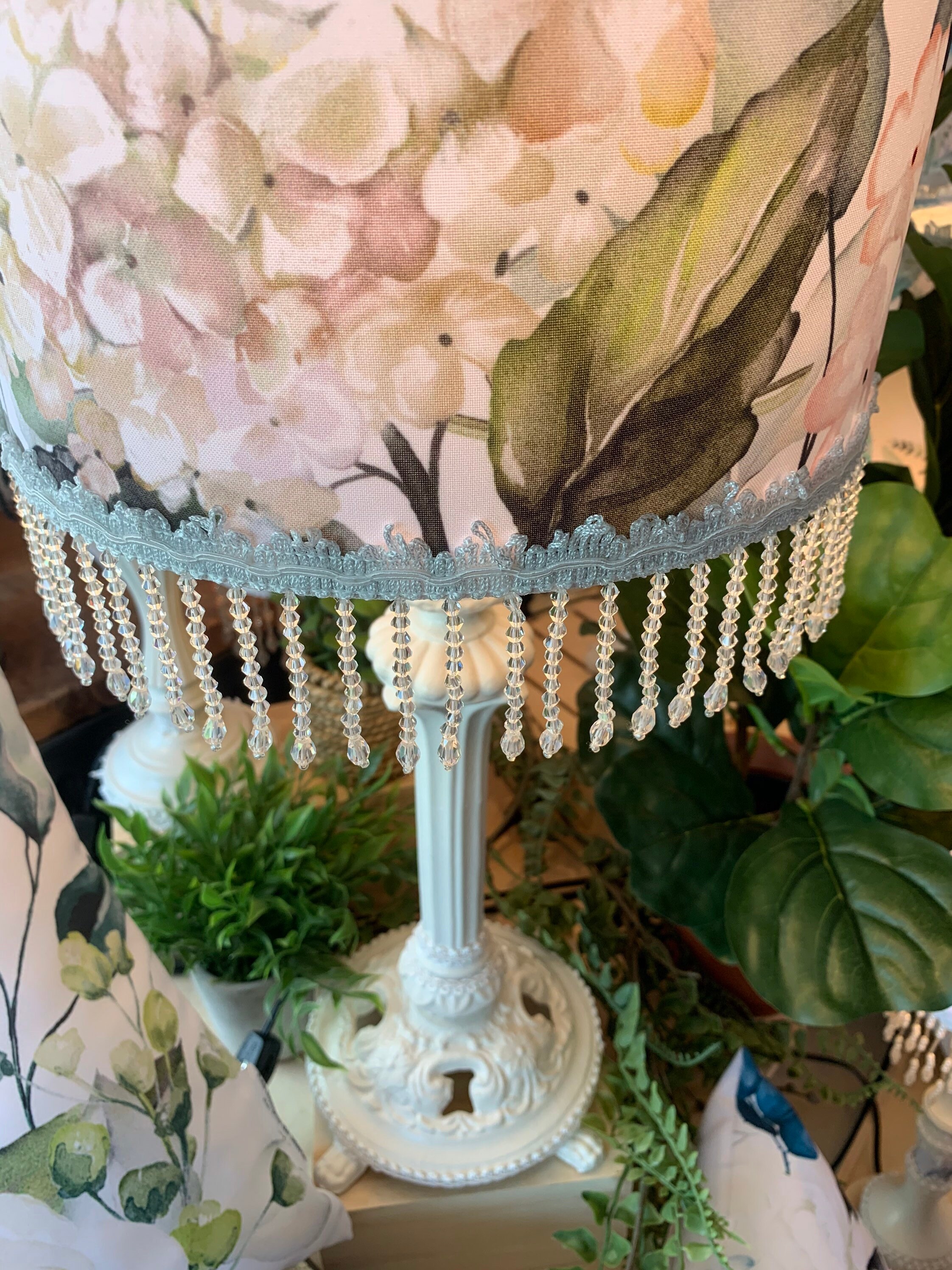 Hydrangea lamp hydrangea lampshade hydrangea lighting flower Etsy