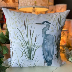 Blue hotsell heron pillow