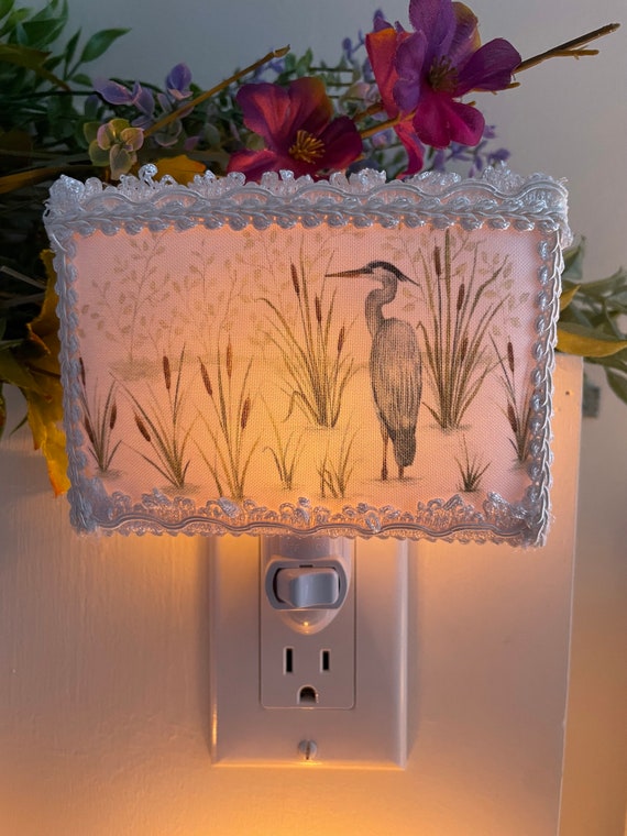 Heron Night Light Heron Lamp Blue Heron Night Light Waterside Bird