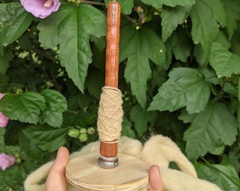 CLEARANCE Bottom Whorl Drop Spindle with minor flaws, Homemade spindle from Harvestry by Hand