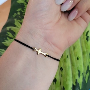 Guldkors, Kors i rostfritt stål, Önskearmband, Bästa vänner, Önska armband, BFF-armband, Snörarmband, Pararmband