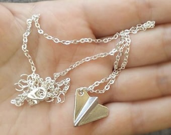 One Direction Harry Paper Airplane Pendant Necklace, Fan Jewelry, Paper Airplane, Necklace, 1D Jewelry