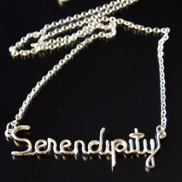 Wire Name Necklace Etsy