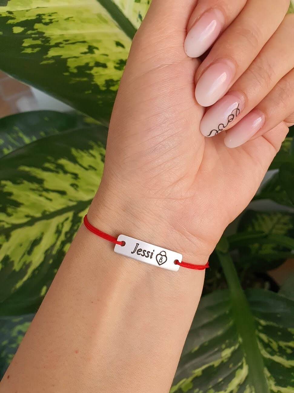 Custom Name Bracelet Engraved Id Plate 