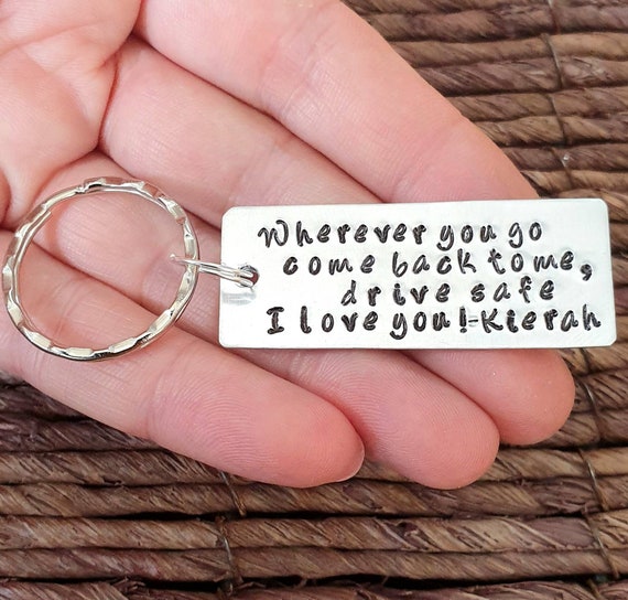 drive safe keychain personalized
