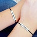 Roman Numeral Couples Bracelets His and Hers Engraved Custom Date, Matching Set of 2, Personalized Relationship Boyfriend Anniversary Gift