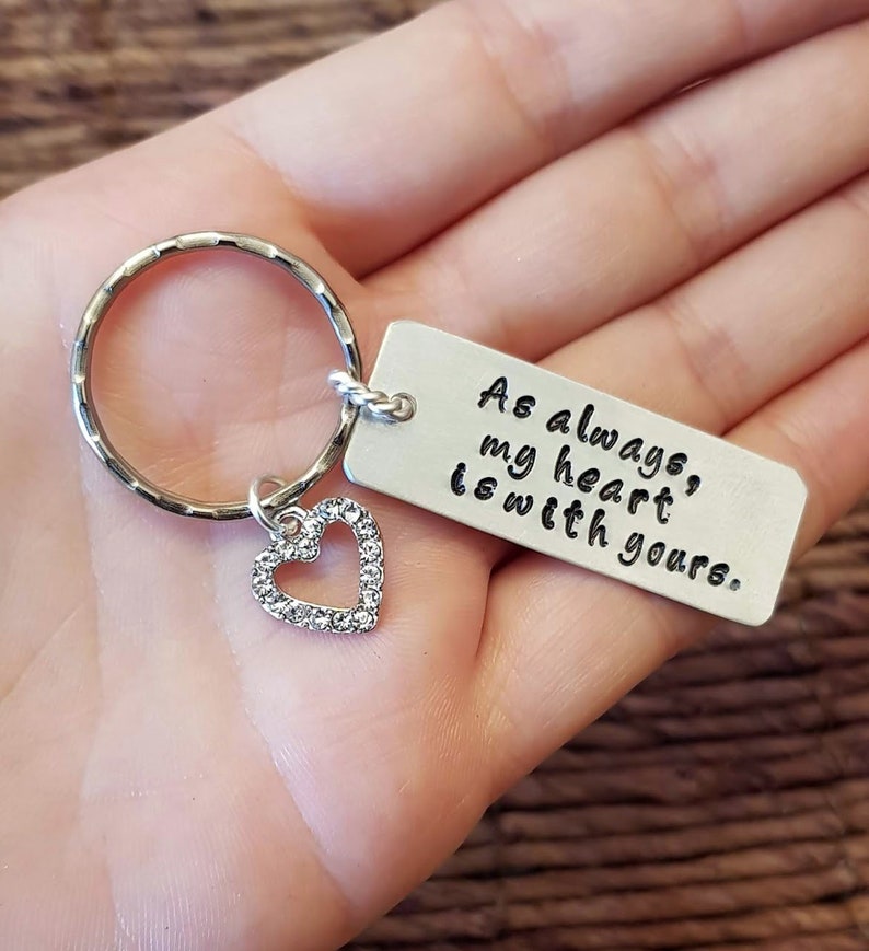 Personalized Keychain Love Message Key Ring Boyfriend Gift Etsy