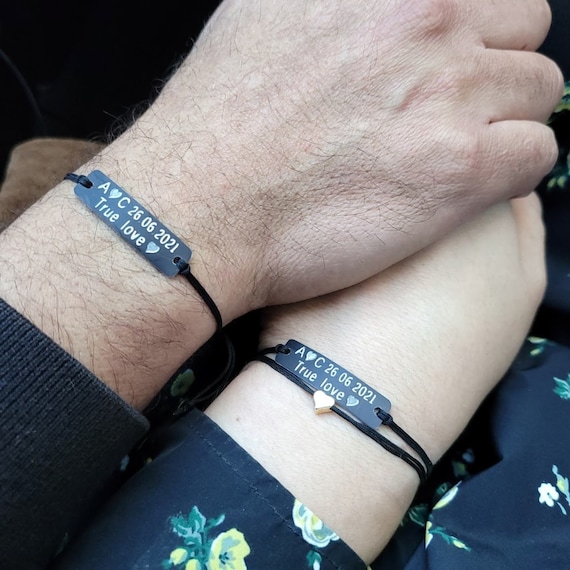 Couple deals bracelets engraved