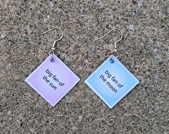 Big Fan of the Sun and Moon Earrings