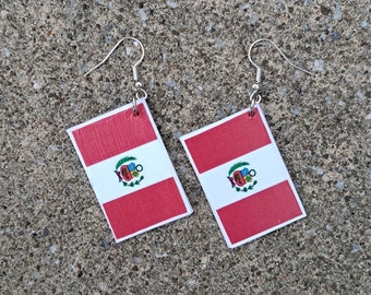 Peru Flag Earrings