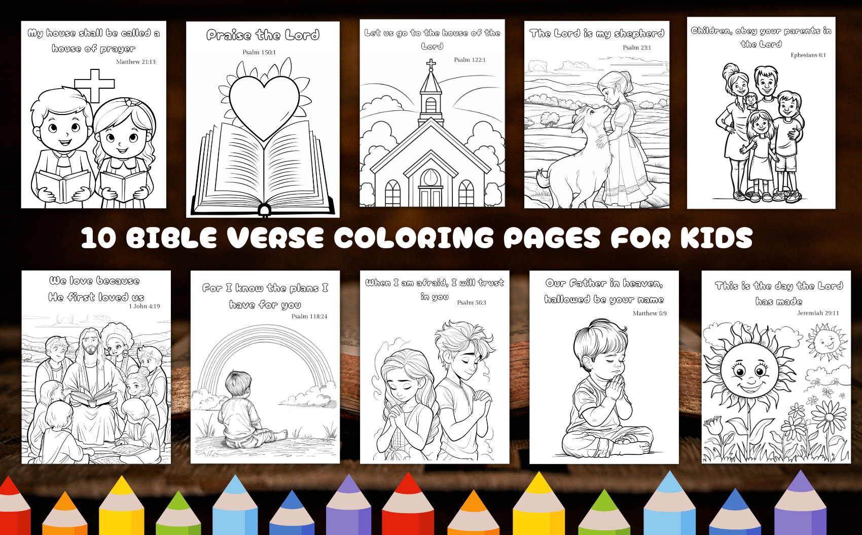 Bible Verse Coloring Pages for Preschoolers| Preschool Bible Verses ...