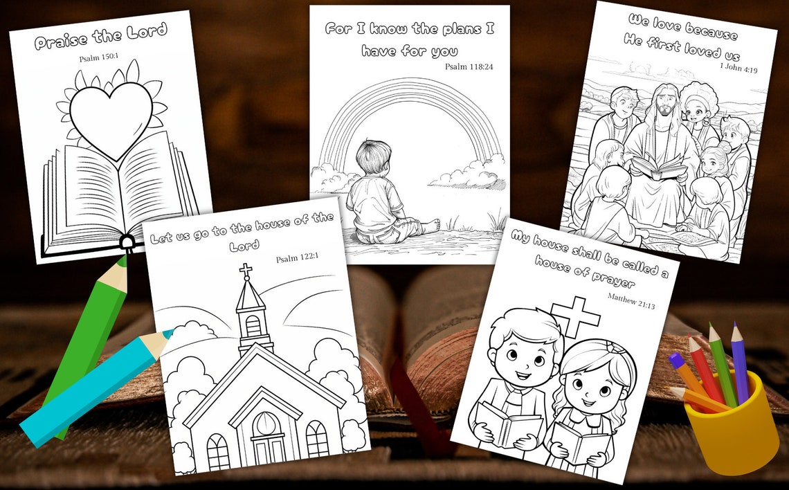 Bible Verse Coloring Pages for Preschoolers| Preschool Bible Verses ...
