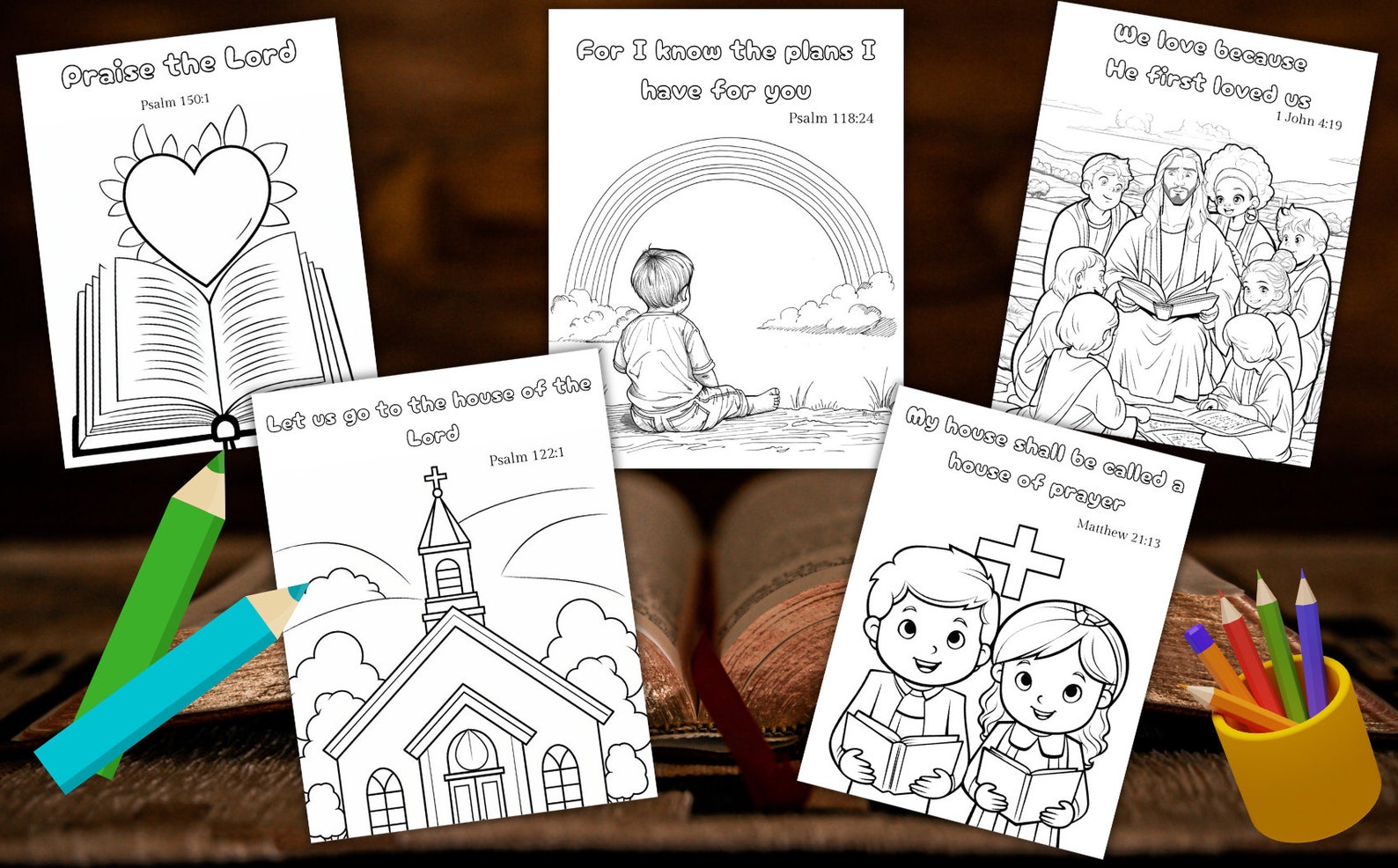 Bible Verse Coloring Pages for Preschoolers| Preschool Bible Verses ...