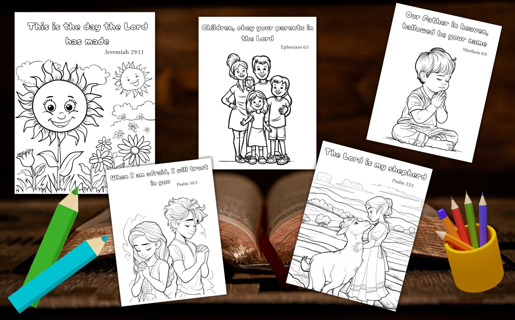 Bible Verse Coloring Pages for Preschoolers| Preschool Bible Verses ...