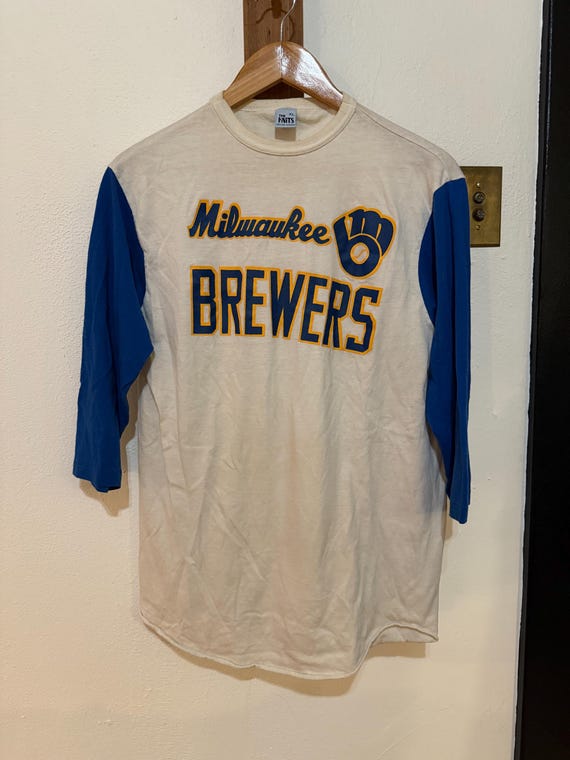 Vintage 1980s Milwaukee Brewers Baseball T-shirt THE KNITS XL