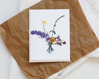 Herb Bouquet Letterpress Card