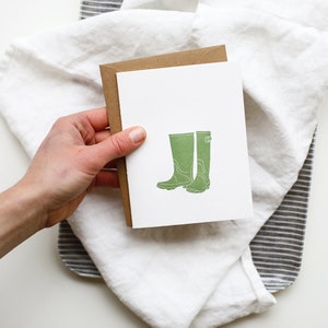Garden Boots Letterpress Card image 2