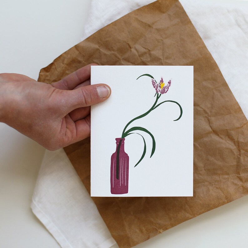Fritillaria Letterpress Card image 1