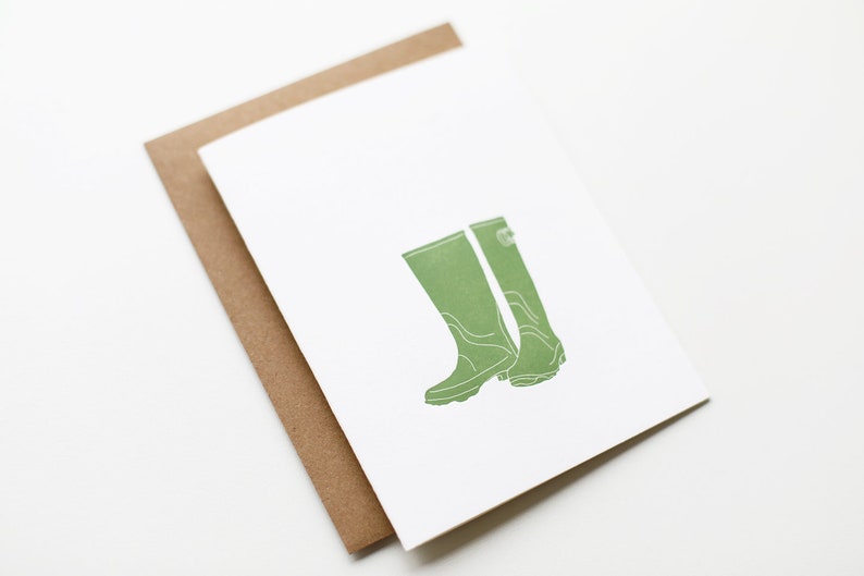 Garden Boots Letterpress Card image 4