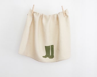 Garden Boots Tea Towel