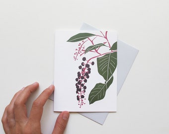 Pokeberry Letterpress Card