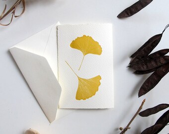 Ginkgo Pair Letterpress Card