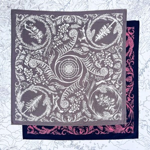 Deep Forest Bandana: Soft Cotton Wildlife Print, Handmade USA