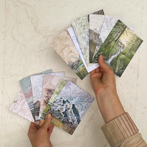 National Park Greeting Card: Topography Map Art