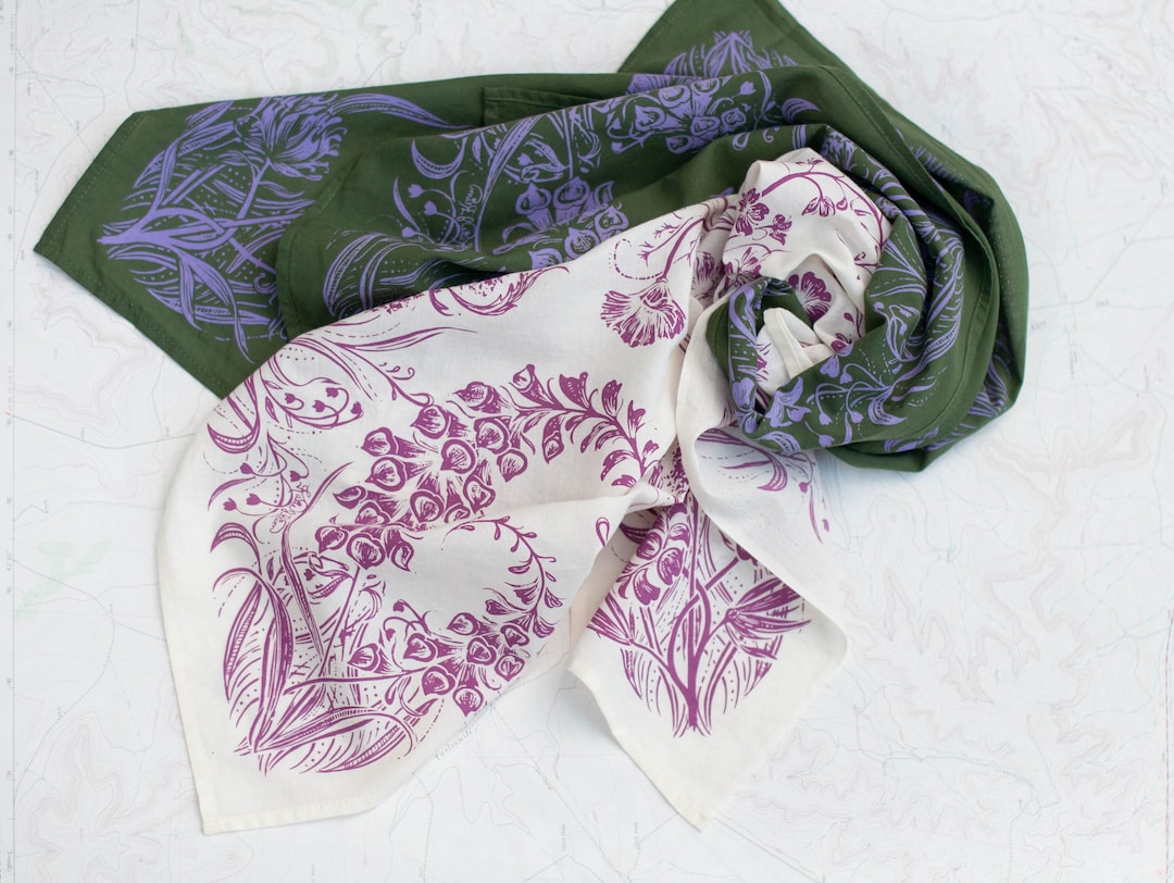 Alpine Wildflowers Bandana Super Soft Cotton Bandana Etsy