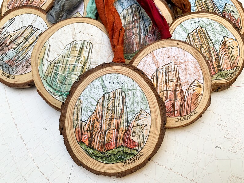 Zion Ornament Zion National Park tree ornament Angels Etsy