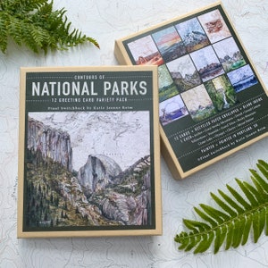 National Park Greeting Card Set, 12 National Park cards, USA wilderness card, blank inside cards