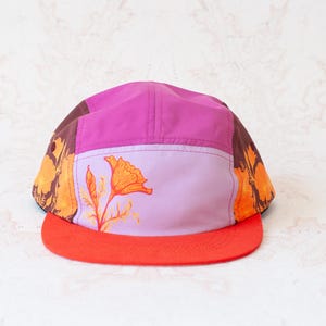 California Poppy 5 Panel Hat, Trail Hat image 4
